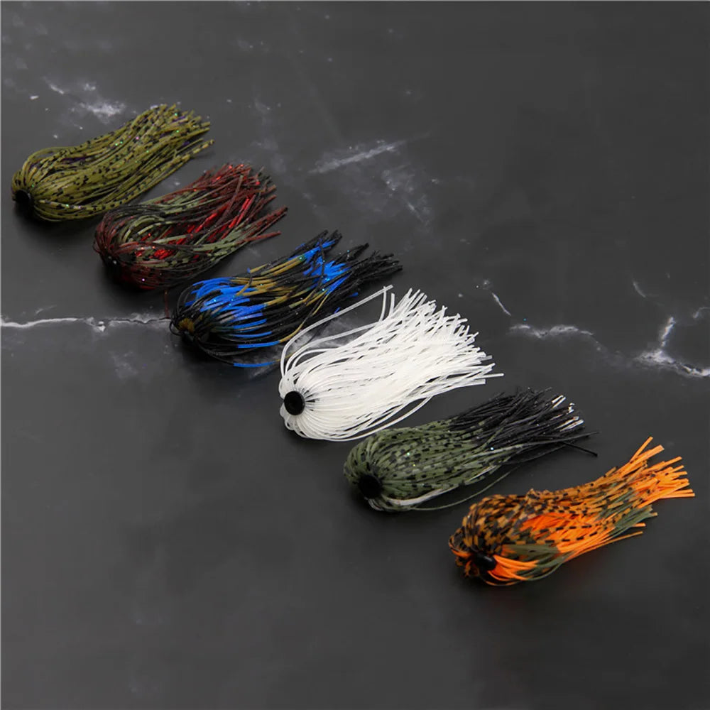 24/48Pcs Silicone Jig Skirts lure for Spinnerbaits Buzz baits