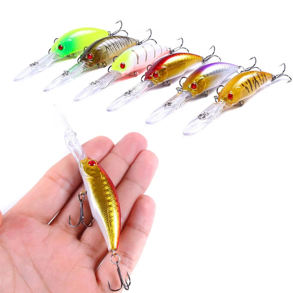 HENGJIA 1pcs Minnow Fishing Wobbler Trolling Lure 10cm 7g Crankbait Artificial Hard Plastic Bait Fishing Tackle Carp Pike