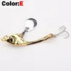 1 OUTKIT Fishing Spinners VIB Tremor Sequins Trout Spinners Metal Minnow Popper Crank Baits Trout Fishing Lures With Hooks