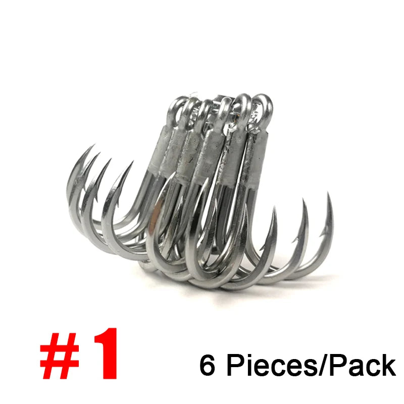 Treble Fishing Hooks Sea Fishing Accessories Anti-Rust Coating Triple Anchor Hooks For Carp