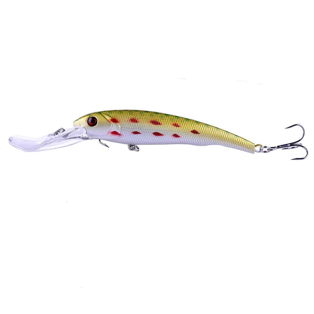 Hengjia 16.5cm 28g Big Minnow Lure Trolling Bait Artificial Wobblers Deep Diving Sea Fishing Tackle Bass Pike Crankbaits