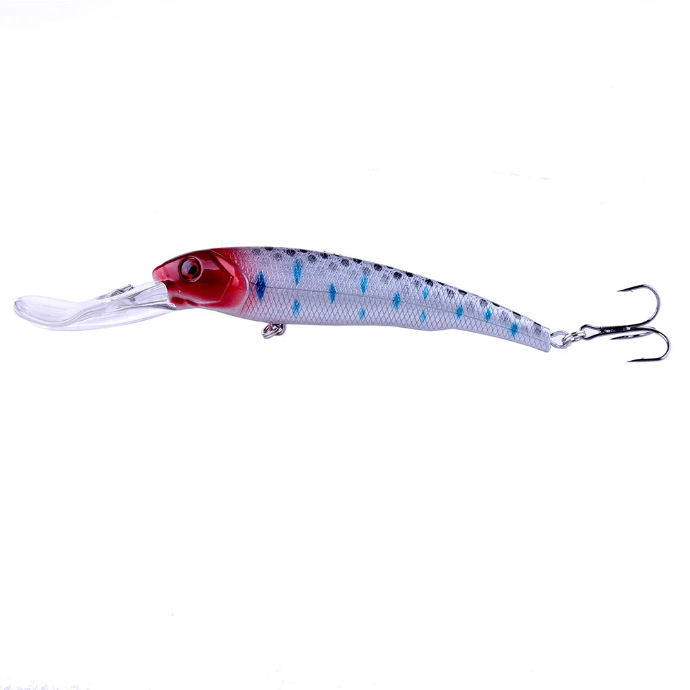 Hengjia 16.5cm 28g Big Minnow Lure Trolling Bait Artificial Wobblers Deep Diving Sea Fishing Tackle Bass Pike Crankbaits