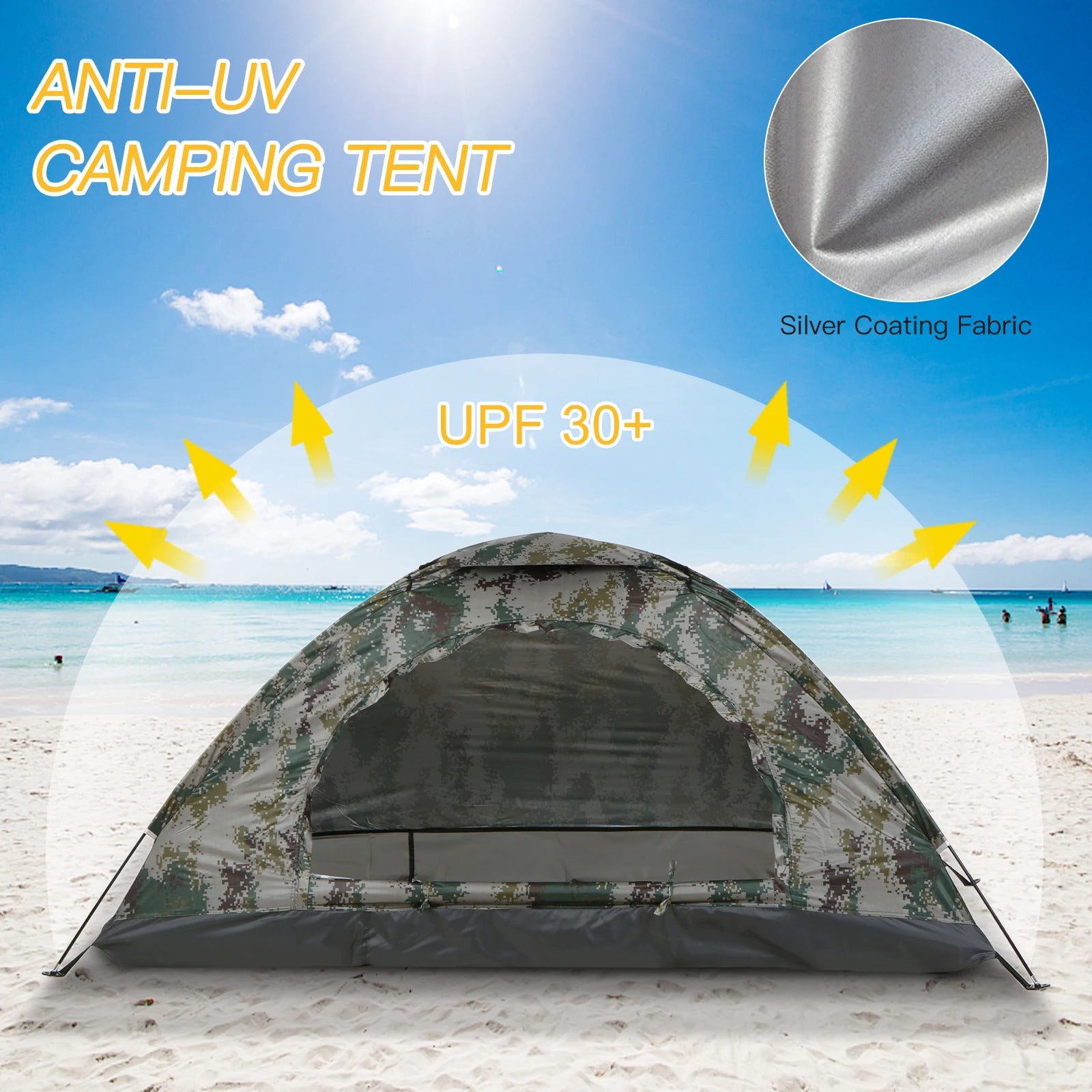 1/2 Person Ultralight Camping Tent Single Layer