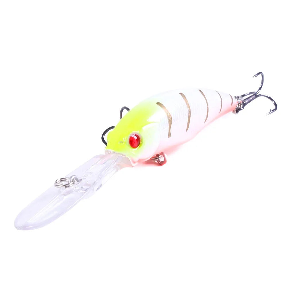 HENGJIA 1pcs Minnow Fishing Wobbler Trolling Lure 10cm 7g Crankbait Artificial Hard Plastic Bait Fishing Tackle Carp Pike