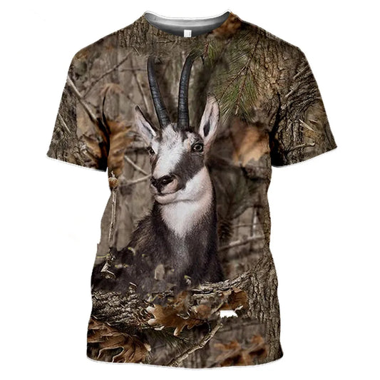 Camouflage hunting animals wild Pigeon 3D T-shirt summer leisure men's T-shirt fashion street women's pullover short sleeve