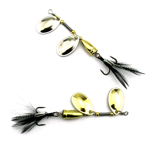 1pcs Fishing Spoon Lures Double Drop Sequins Fishing Tackle 8.8cm 10.7g Fishing Tackle Metal Spinnerbait
