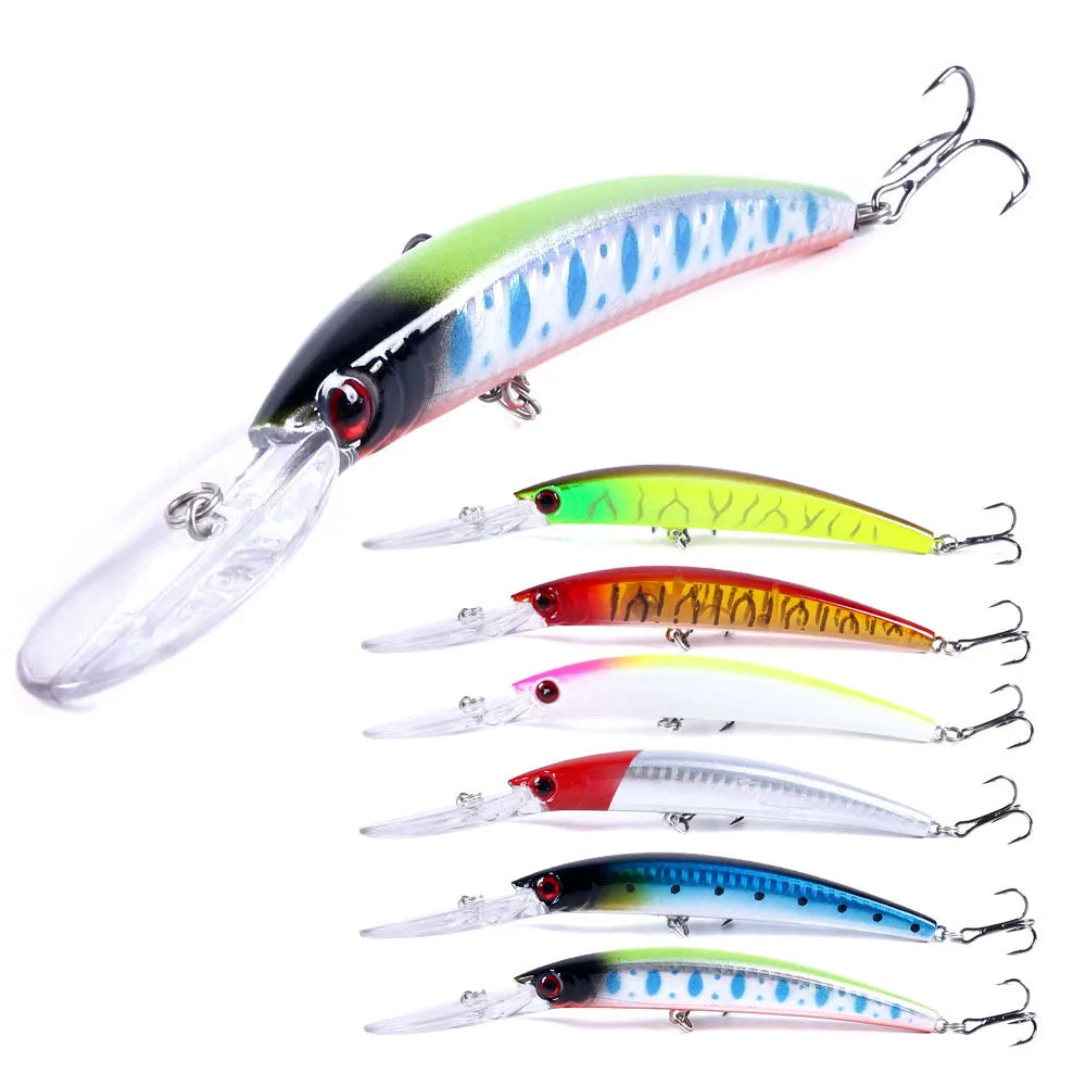HENGJIA 1pcs 15cm 15g Deep Diving Jerkbait Artificial Hard Bait Fishing Wobblers Minnow Lure for Bass Pike Carp Fishing Tackle