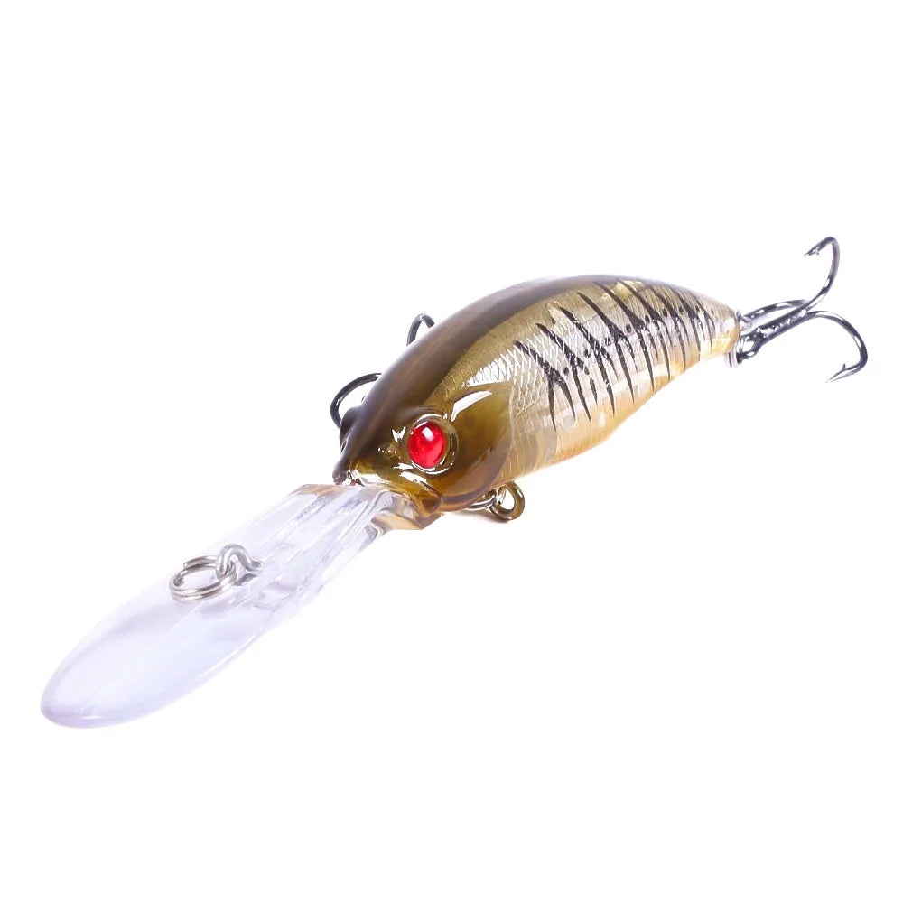 HENGJIA 1pcs Minnow Fishing Wobbler Trolling Lure 10cm 7g Crankbait Artificial Hard Plastic Bait Fishing Tackle Carp Pike