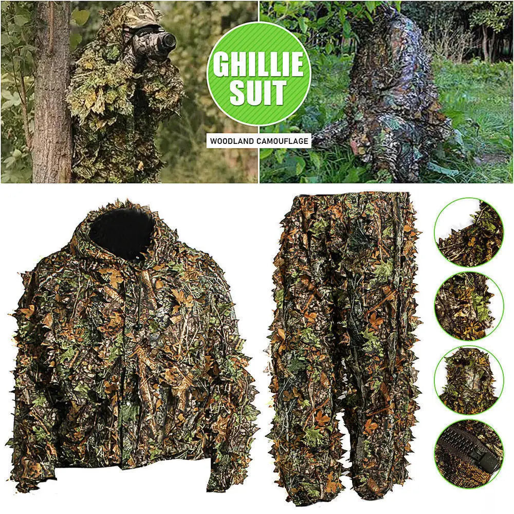 Camouflage 3D Leafy Hunting Clothing Combat Clothes Set