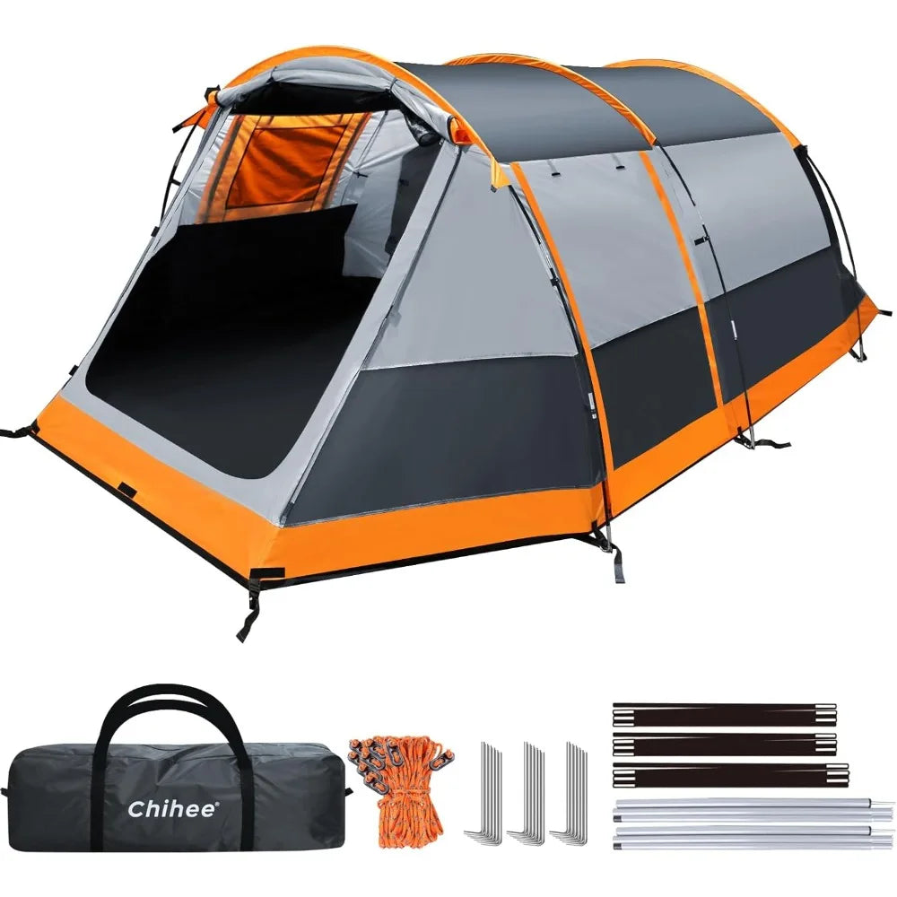 Camping Tents Tunnel Tent 4 Person Family Tents with 2 Doors