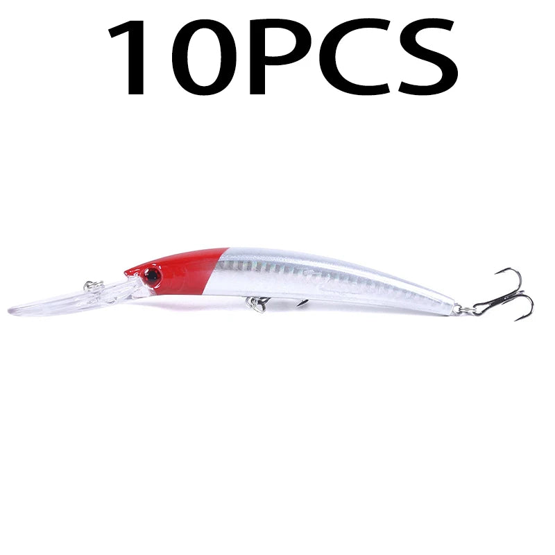 HENGJIA 1pcs 15cm 15g Deep Diving Jerkbait Artificial Hard Bait Fishing Wobblers Minnow Lure for Bass Pike Carp Fishing Tackle
