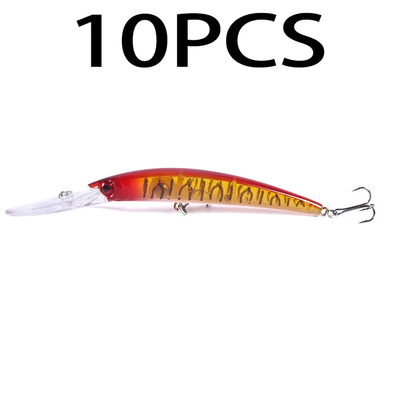 HENGJIA 1pcs 15cm 15g Deep Diving Jerkbait Artificial Hard Bait Fishing Wobblers Minnow Lure for Bass Pike Carp Fishing Tackle