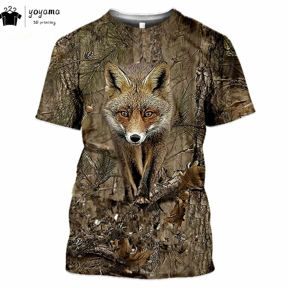 T shirts Animal Print Men's Clothing Fashion Street Pullover Short Sleeve Tees Summer Men's Clothing