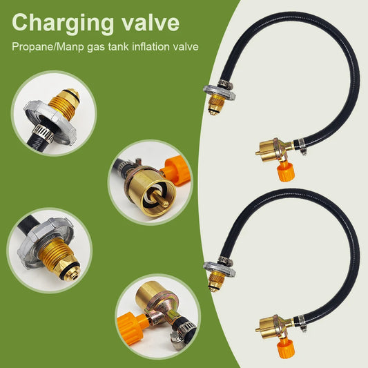 Camping Gas Stove Propane Refill Adaptor Gas Adapter Connection Hose