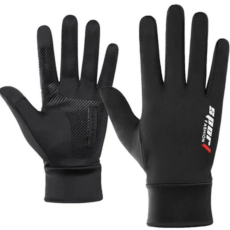 Fishing Gloves Breathable Two Fingers Elastic Summer Ice Silk Sunscreen Anti-slip Apparel