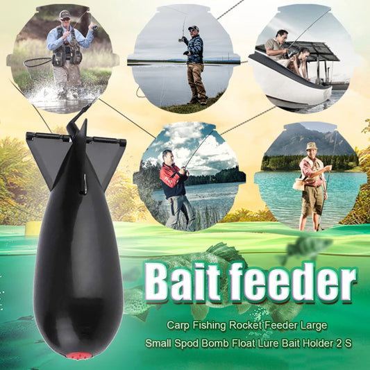 Rocket Feeders Lure Bait Fishing Tackle Tools Outdoor Carp Fishing Feeder Float Holder Portable Easy Fishing Carrying