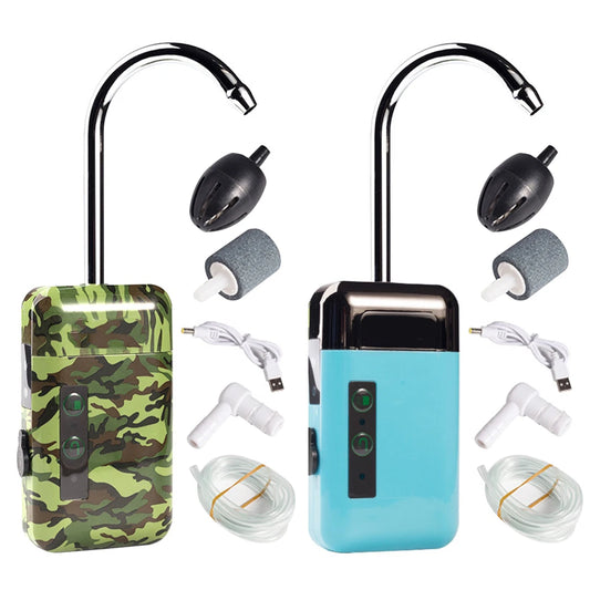 Water Oxygen Pump Portable Fishing Oxygen Water Pump Intelligent Sensor Energy Saving LED Light