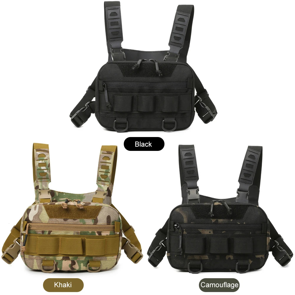Fishing Chest Bag with Adjustable Straps Climbing Camping Backpack Large Capacity Travel Vest Backpack for Outdoor Sports