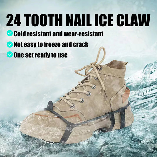 Non-Slip Ice Claw Shoe Spikes Versatile and Adaptable Climbing Boots Winter Gear Suitable for Outdoor Hiking MIAO-US