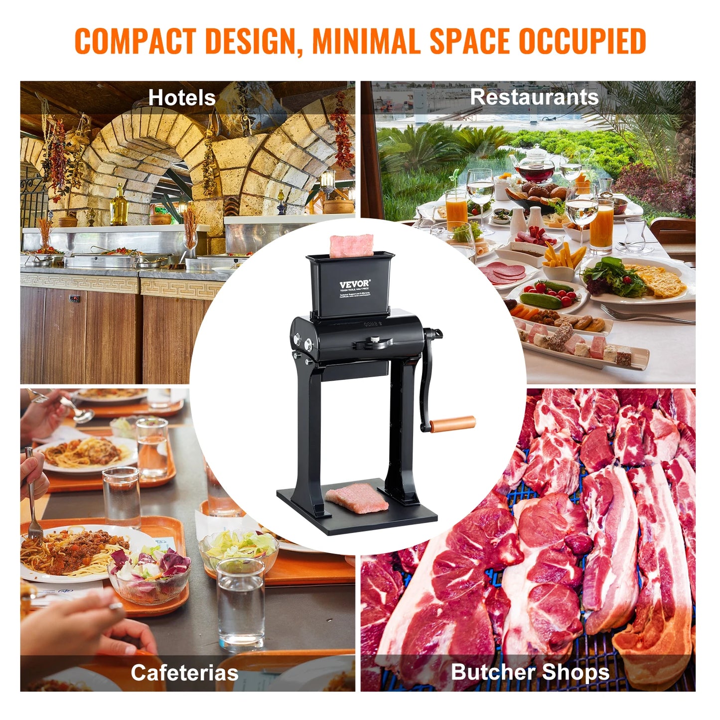 Meat Tenderizer Heavy Duty Stainless Steel Meat Tenderizer Machine Quick and Easy Manual Operation Kitchen