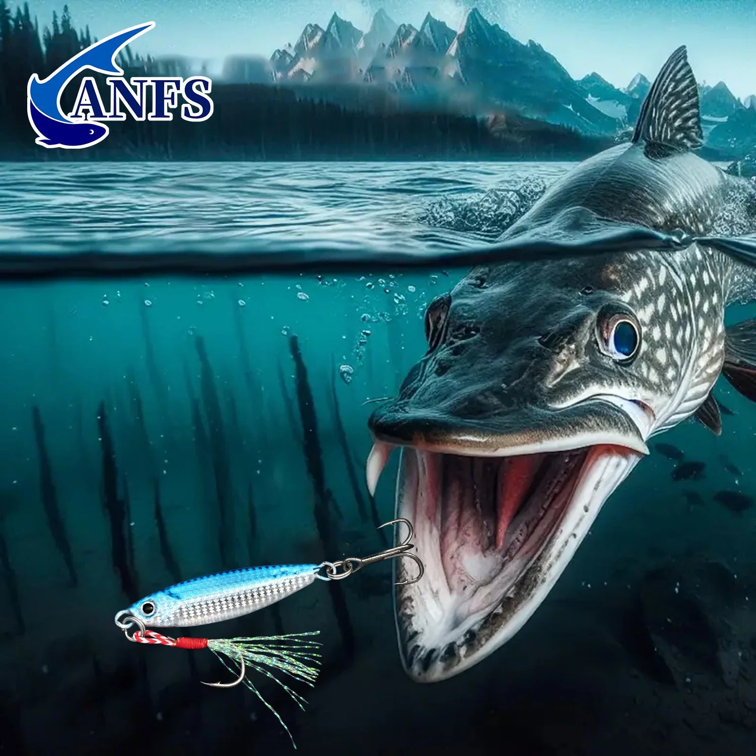 ANFS 5pcs 10gMetal Jig Fishing Lures Set - Artificial Bass Baits,Trout Jigging Lure for Freshwater Saltwater Fishing