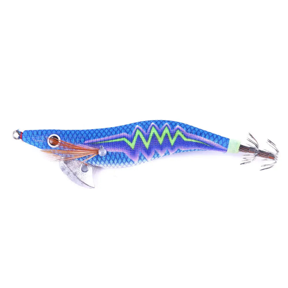 Artificial Hard Bait Luminous Squid Jig Sea Fishing Lure Shrimp Cuttlefish Squid Rig