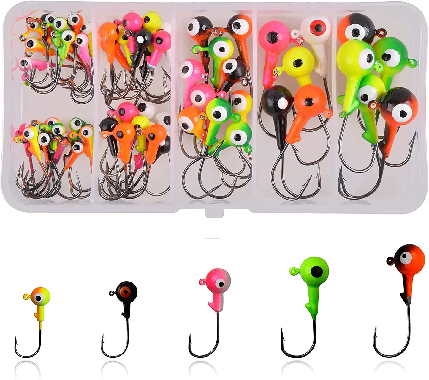 Crank Jig Head Hook Round Ball Jigs Fishing Hook Head Jig Lure Hard Bait Worm Jig Hooks for Fishing