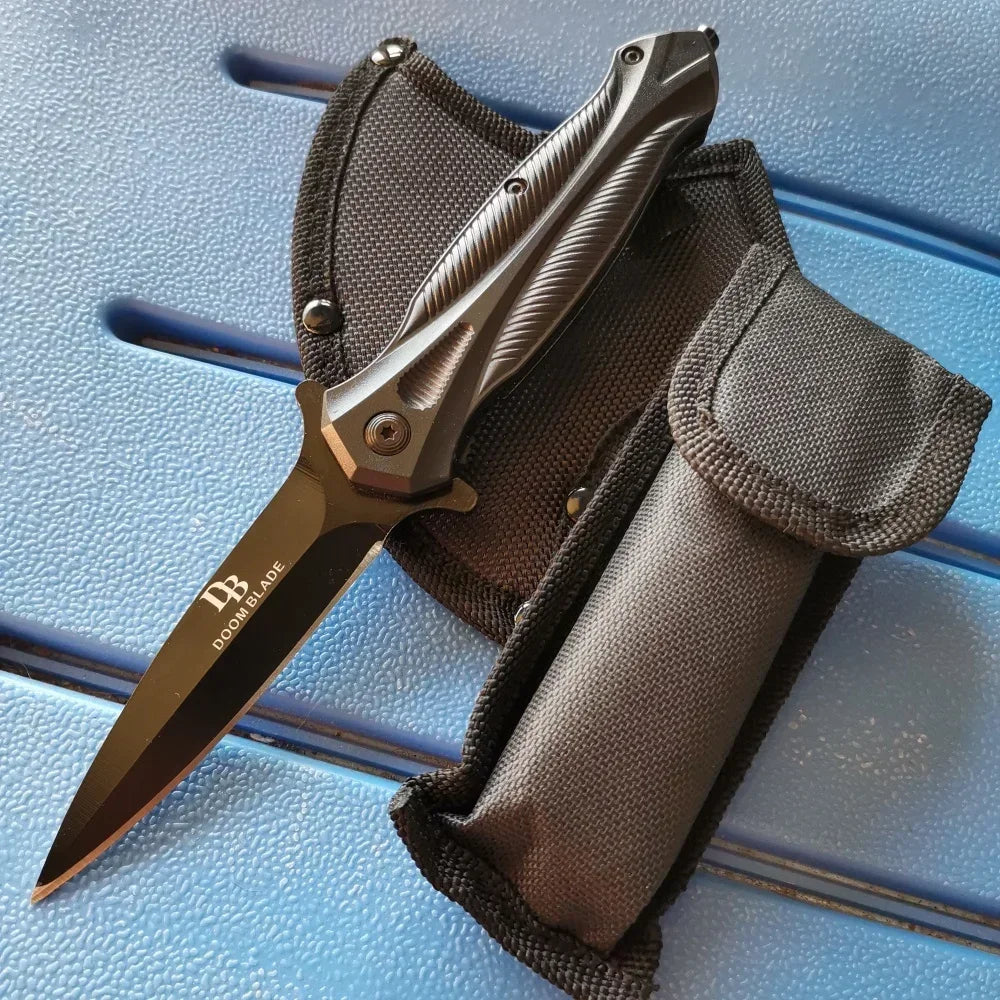 Stainless Steel Axe & Folding Knife Combo Set: Durable for Outdoor Adventures, Camping & Hiking