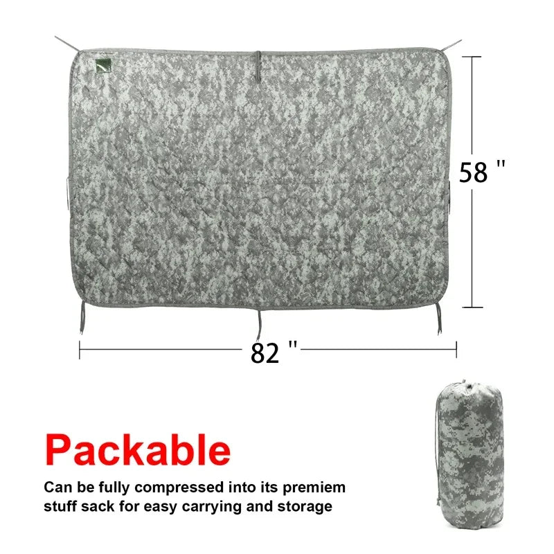 Army Poncho Liner Camouflage Water Repellent