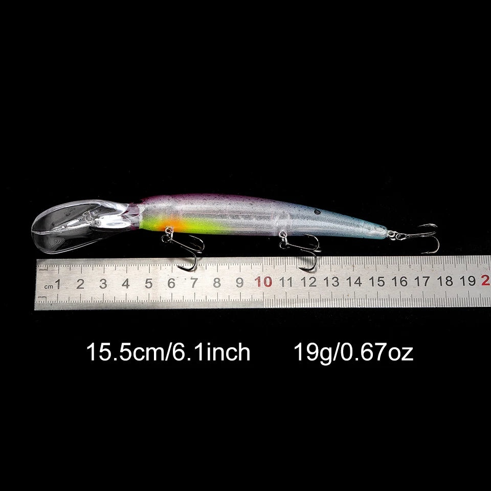 WALK FISH 1PCS Floating Minnow Lure 120mm/20g Trolling Wobbler Crankbait Bandit Minnow Bass Pike Bait Saltwater Fishing Tackle