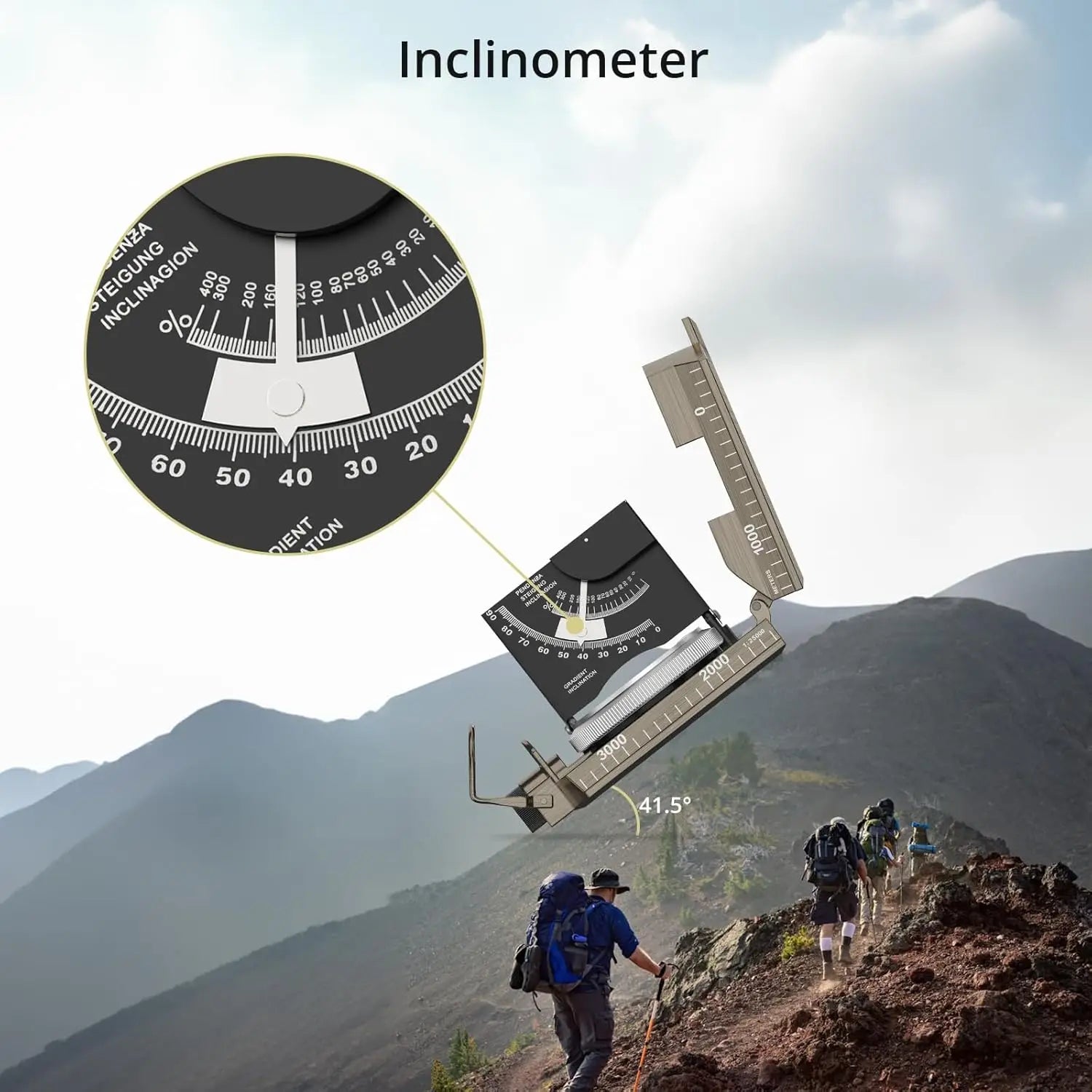 IP65 Waterproof Metal Compass with Clinometer for Camping,Hunting,Hiking Navigation