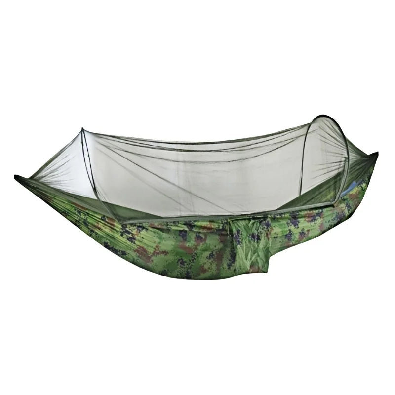 Outdoor camping hammock and mosquito-proof hammock, landing hanging bed net, easy to carry outdoor camping equipment hammock