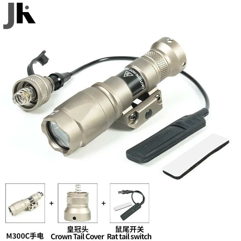 Flashlight Rifle Hunting Weapon Scout Light Indicator Fit 20mm Rail