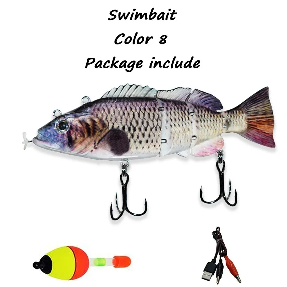 New Fishing Bait Electric Auto Swimming Luress 4-Segment Wobblers For Outdoor Sport Swimbait Fishing Lure USB Rechargeable