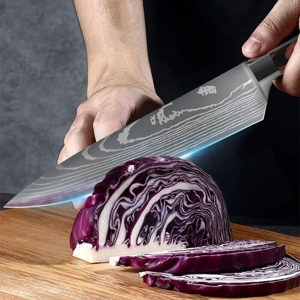 Professional Chef Kitchen Knives Stainless Steel 7CR17 Meat Cleaver Extremely sharp Fruit Vegetable Utility Chef Kitchen Tool