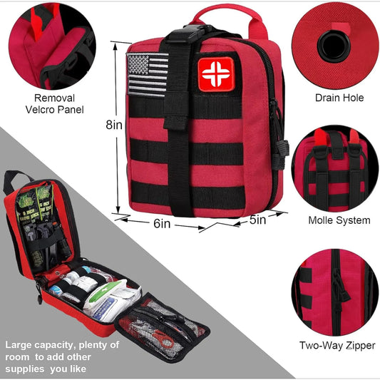 Survival kit and first aid kit, 142 pieces of professional survival equipment