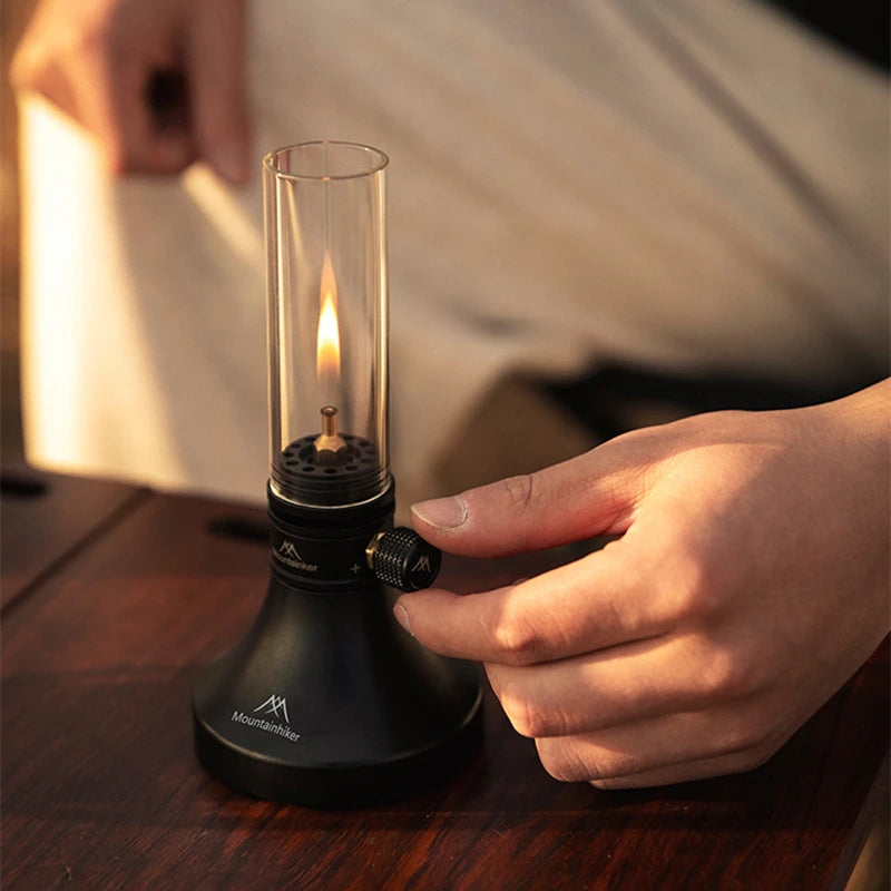 Gas Lamp Lantern Retro Glass Gas Atmosphere Light Outdoor