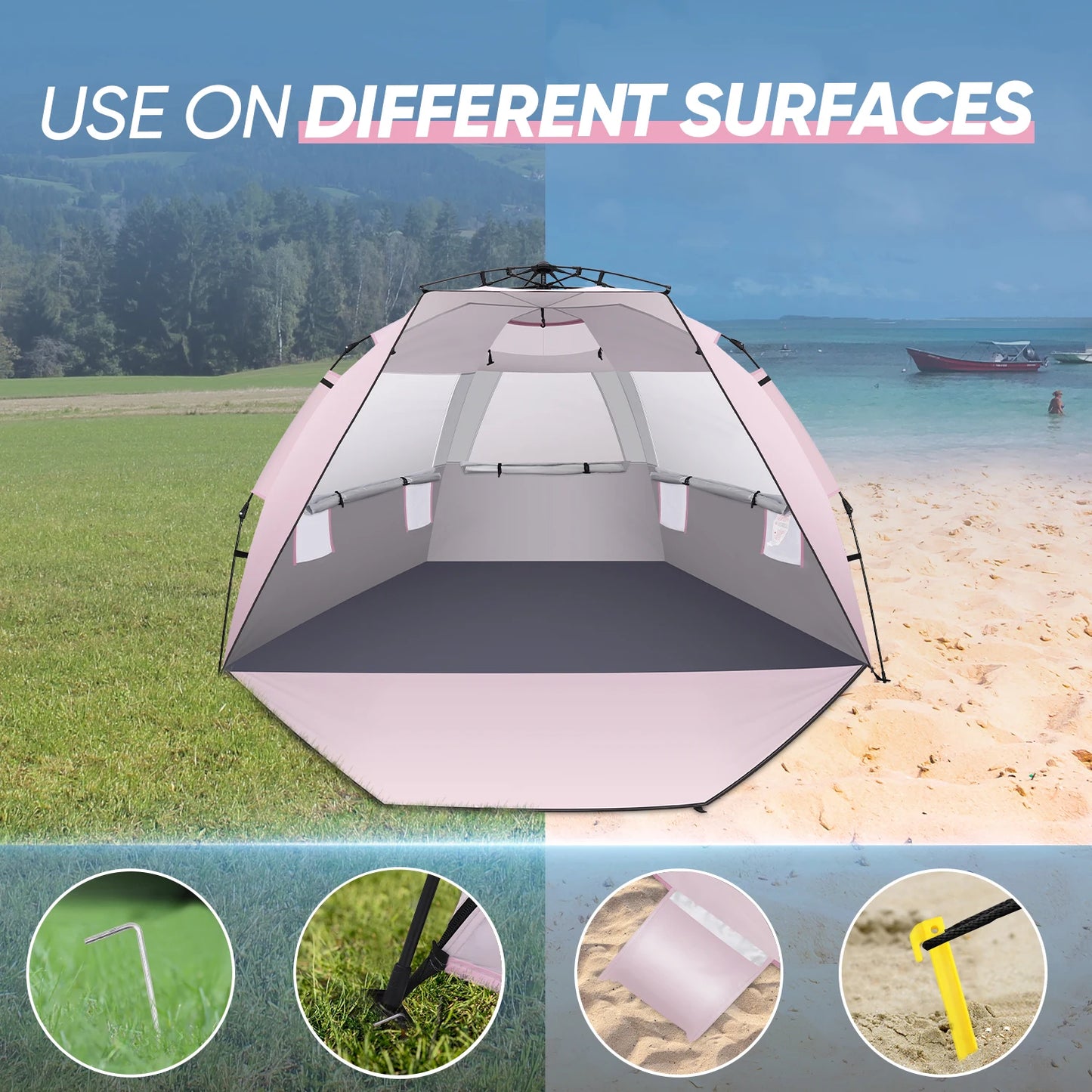 Sun Shelter, Beach Tent , Portable Shade Sun, Shelter Canopy