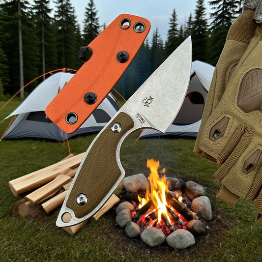 Outdoor Straight Blade Survival Hunting Self-Defense Camping Essential