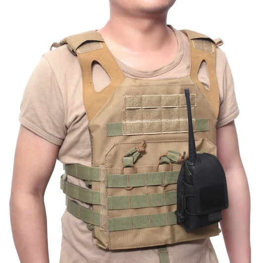 Walkie Talkie Pouch Waist Bag Holder Pocket Portable Interphone Holster Carry Bag Hunting Camping Tool