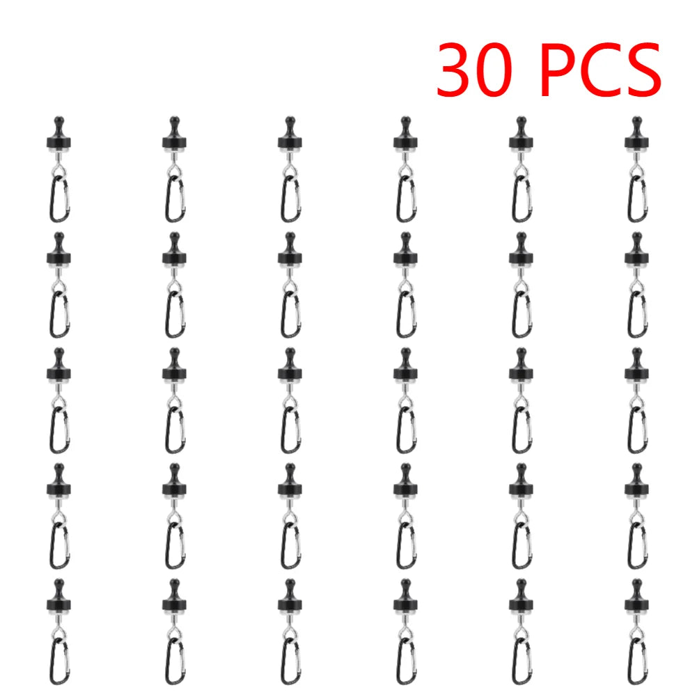 30-1PCS Camping Magnetic Hook Strong Suction Separable Multifunctional Outdoor Tent Canopy Carabiner Magnet Hanger Clip Tools