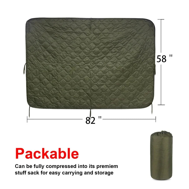 Army Poncho Liner Camouflage Water Repellent