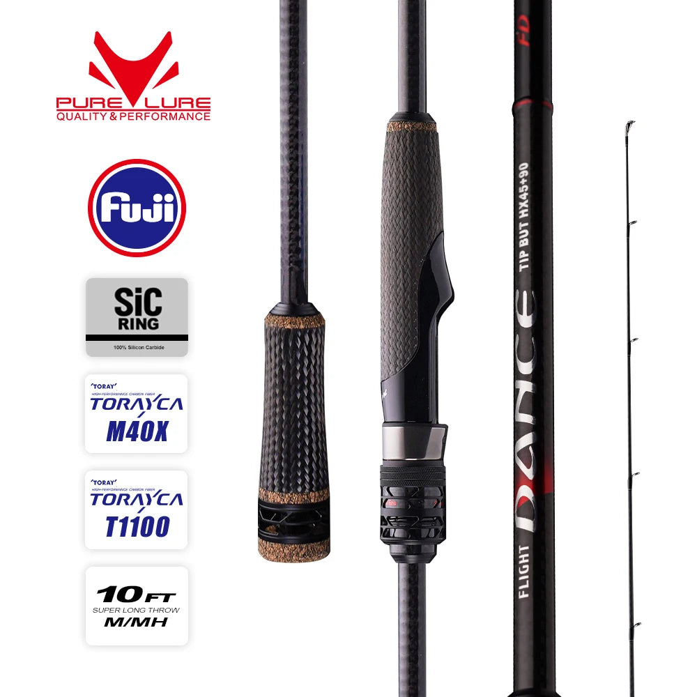 10FT Spinning Rod For Bass High Carbon Long Throwing Fishing Rod Accessories,