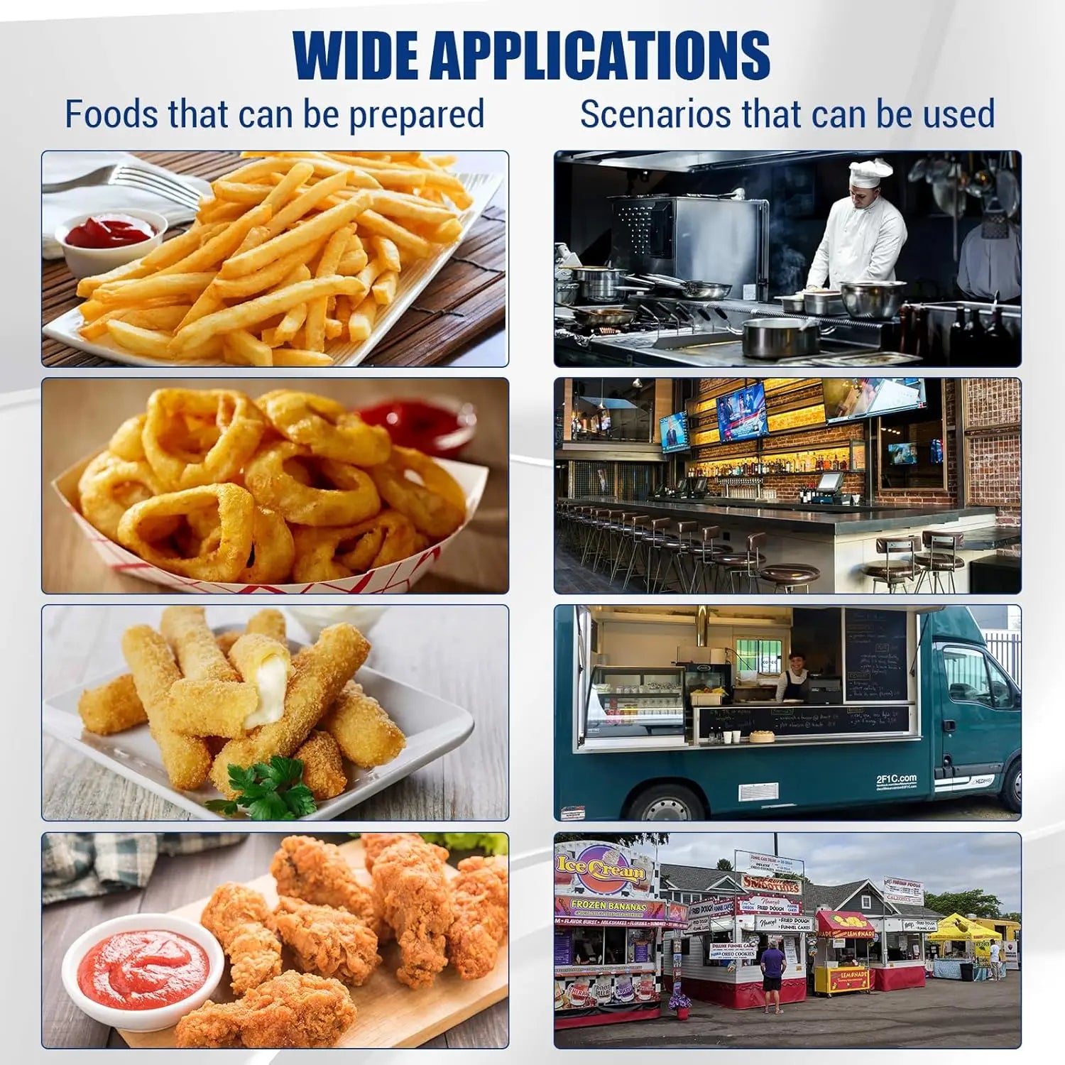 Commercial Electric Deep Fryer with Baskets Stainless Steel Adjustable Temperature Deep Fryer for Restaurant and Home