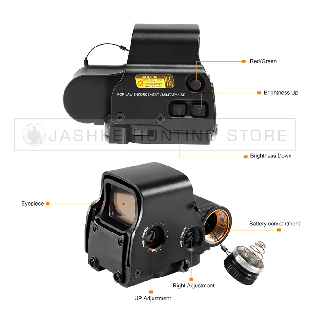 Magnifier Red Dot Combo Scope Optics QD Mount Fit 20MM Rail Mount With Full Marking