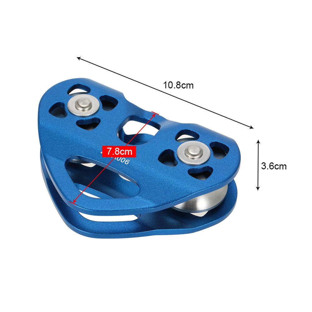 Cable Trolley Caving Trolley Pulley Lixada 30kN Cable Trolley Pulley with Ball Bearing Climbing Caving Aloft Work Trolley