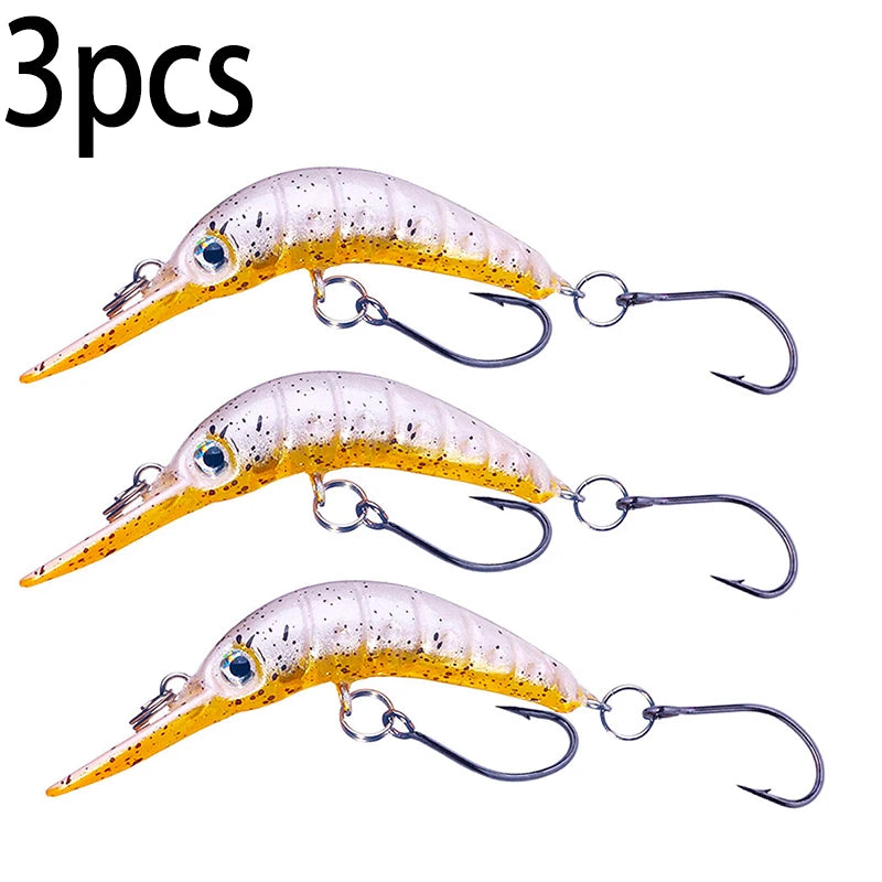 5.2cm 2.5g Floating Minnow Fishing Lure Mini Artificial Hard Bait Sharp Hook Crankbait Wobbler Trout Pike Bass Fishing
