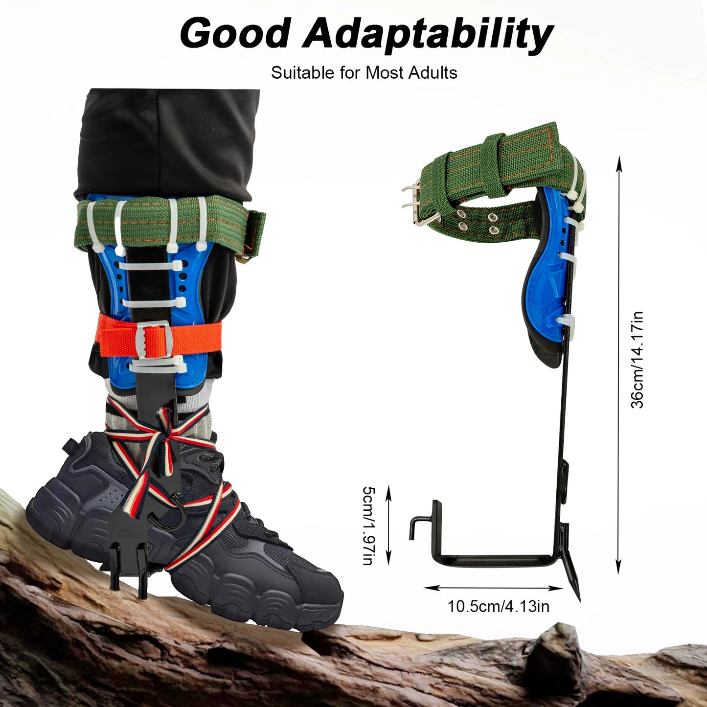 1 Set Portable Tree Climbing Spike Set with Safety Belt