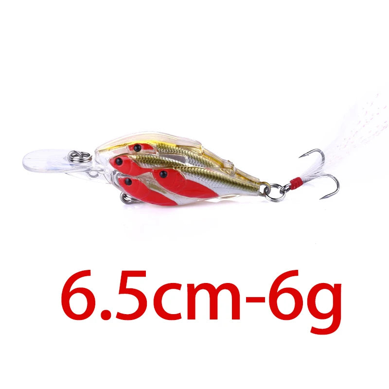 HENGJIA 1pc Diving Depth Crankbait Fishing Lures Swimbait Isca Artificial Bait floating Fishing Wobblers 7.5cm 9g pesca peche