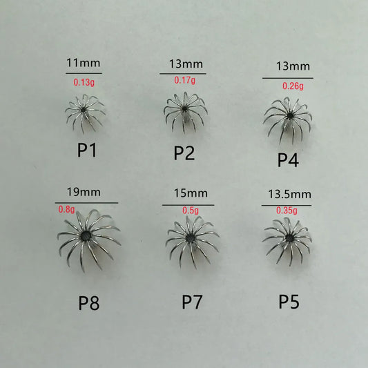 20pcs Small squid hooks Stainless paws Fishing fishhook